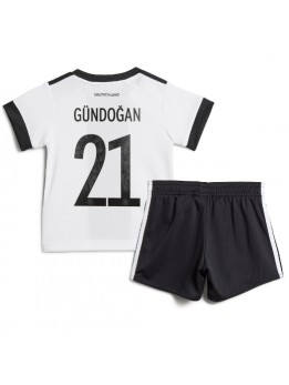 Deutschland Ilkay Gundogan #21 Heimtrikotsatz für Kinder WM 2022 Kurzarm (+ Kurze Hosen)